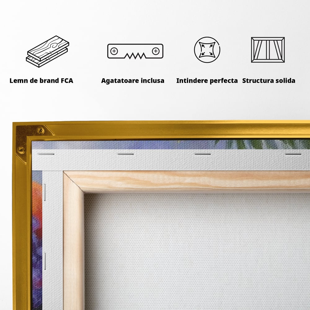 Tablou Canvas Premium, LuxCanva® N1062, Curcubeu de Vitamine, Fructe, Citrice, Portocale, Struguri, Ananas, Afine, Capsuni, Natural, Prospetime, Pictura, Restaurant, Bucatarie