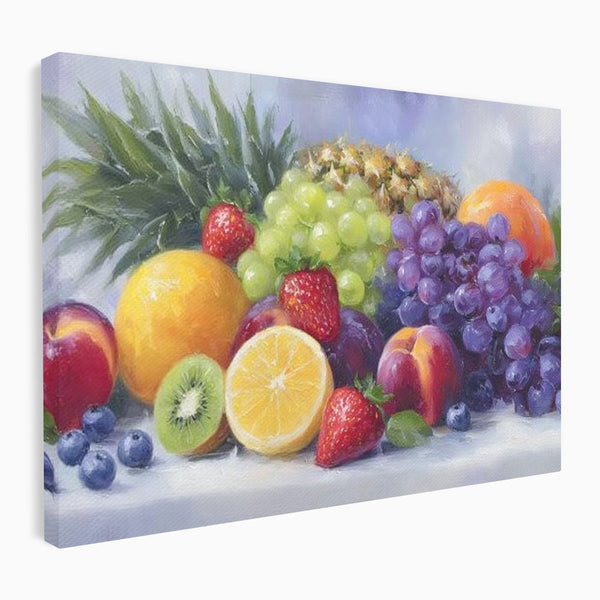 Tablou Canvas Premium, LuxCanva® N1062, Curcubeu de Vitamine, Fructe, Citrice, Portocale, Struguri, Ananas, Afine, Capsuni, Natural, Prospetime, Pictura, Restaurant, Bucatarie