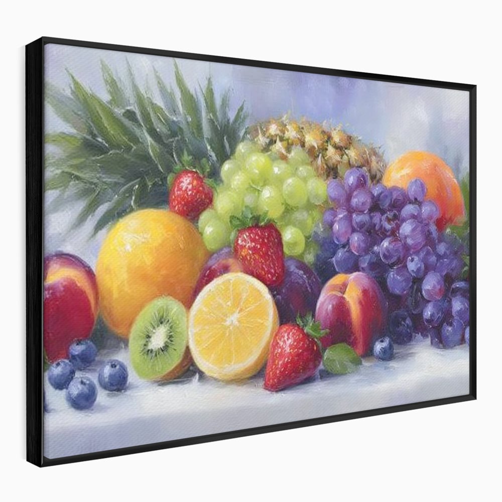 Tablou Canvas Premium, LuxCanva® N1062, Curcubeu de Vitamine, Fructe, Citrice, Portocale, Struguri, Ananas, Afine, Capsuni, Natural, Prospetime, Pictura, Restaurant, Bucatarie