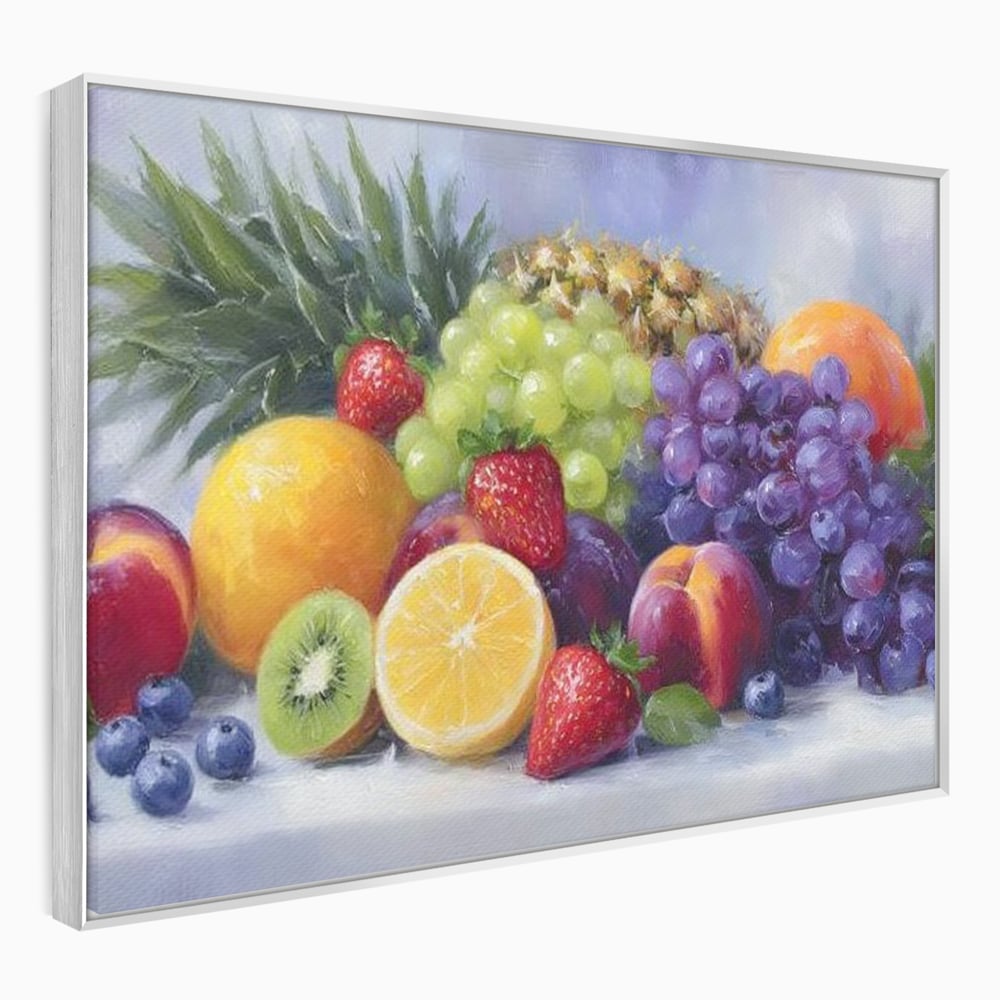 Tablou Canvas Premium, LuxCanva® N1062, Curcubeu de Vitamine, Fructe, Citrice, Portocale, Struguri, Ananas, Afine, Capsuni, Natural, Prospetime, Pictura, Restaurant, Bucatarie