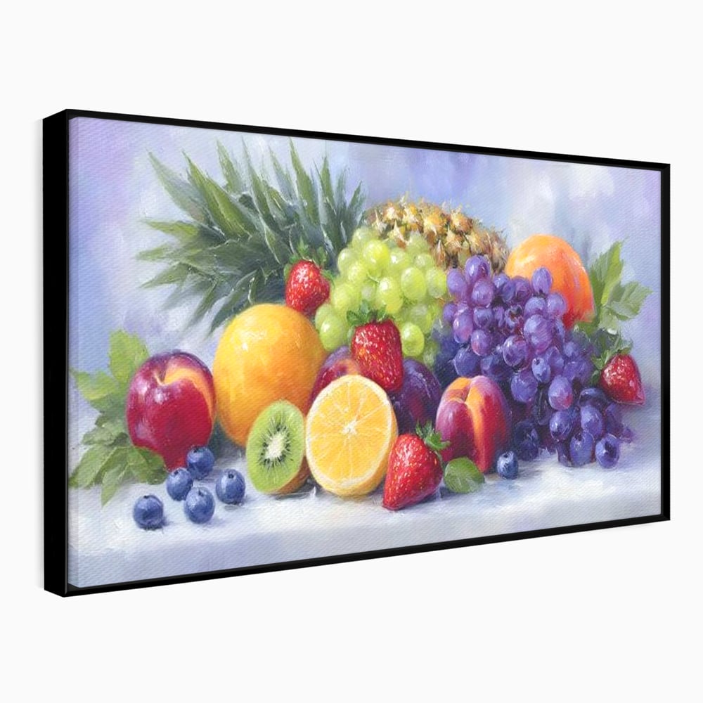 Tablou Canvas Premium, LuxCanva® N1062, Curcubeu de Vitamine, Fructe, Citrice, Portocale, Struguri, Ananas, Afine, Capsuni, Natural, Prospetime, Pictura, Restaurant, Bucatarie