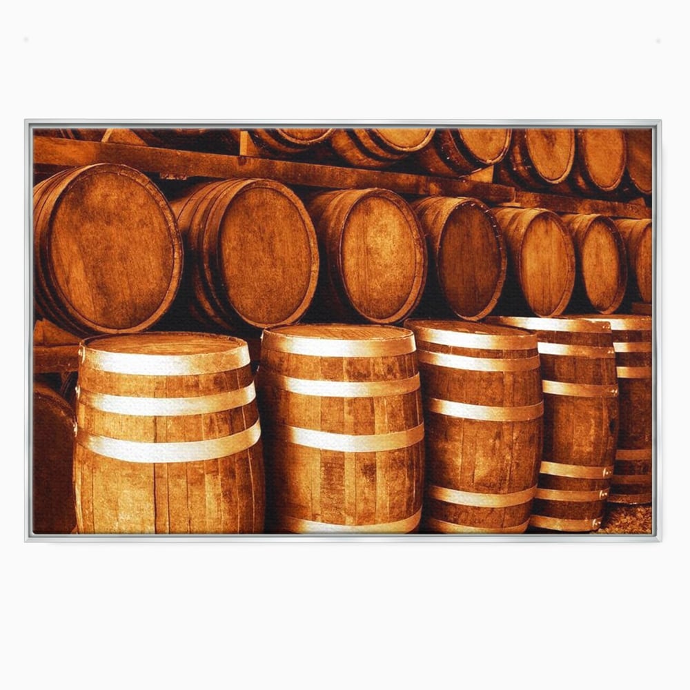 Tablou Canvas Premium, LuxCanva® N1063, Umbrele Cramei, Vin, Butoaie, Lemn, Bautura, Rustic, Traditional, Vintage, Crama, Degustare, Pivnita, Pub, Bar, Restaurant, Bucatarie