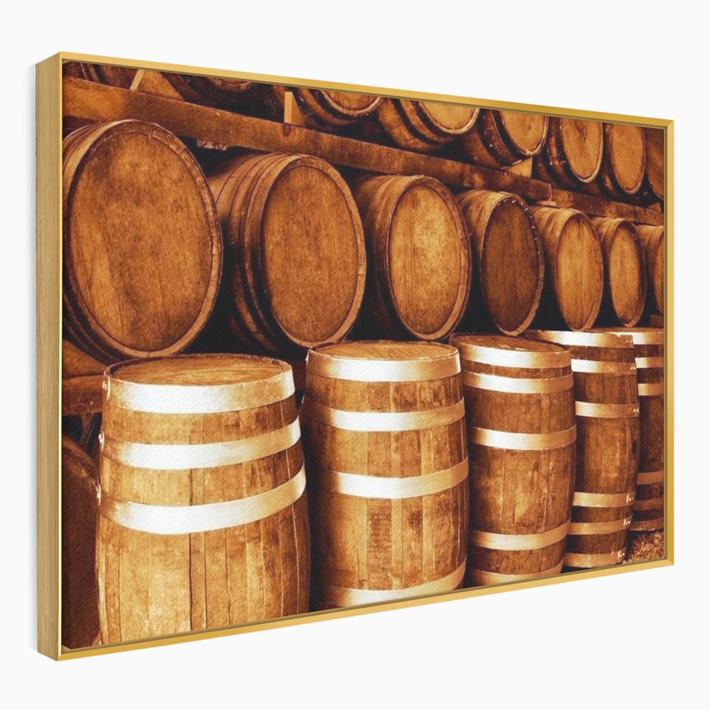 Tablou Canvas Premium, LuxCanva® N1063, Umbrele Cramei, Vin, Butoaie, Lemn, Bautura, Rustic, Traditional, Vintage, Crama, Degustare, Pivnita, Pub, Bar, Restaurant, Bucatarie