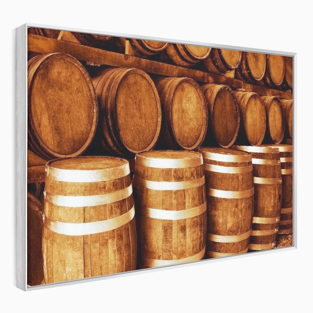 Tablou Canvas Premium, LuxCanva® N1063, Umbrele Cramei, Vin, Butoaie, Lemn, Bautura, Rustic, Traditional, Vintage, Crama, Degustare, Pivnita, Pub, Bar, Restaurant, Bucatarie