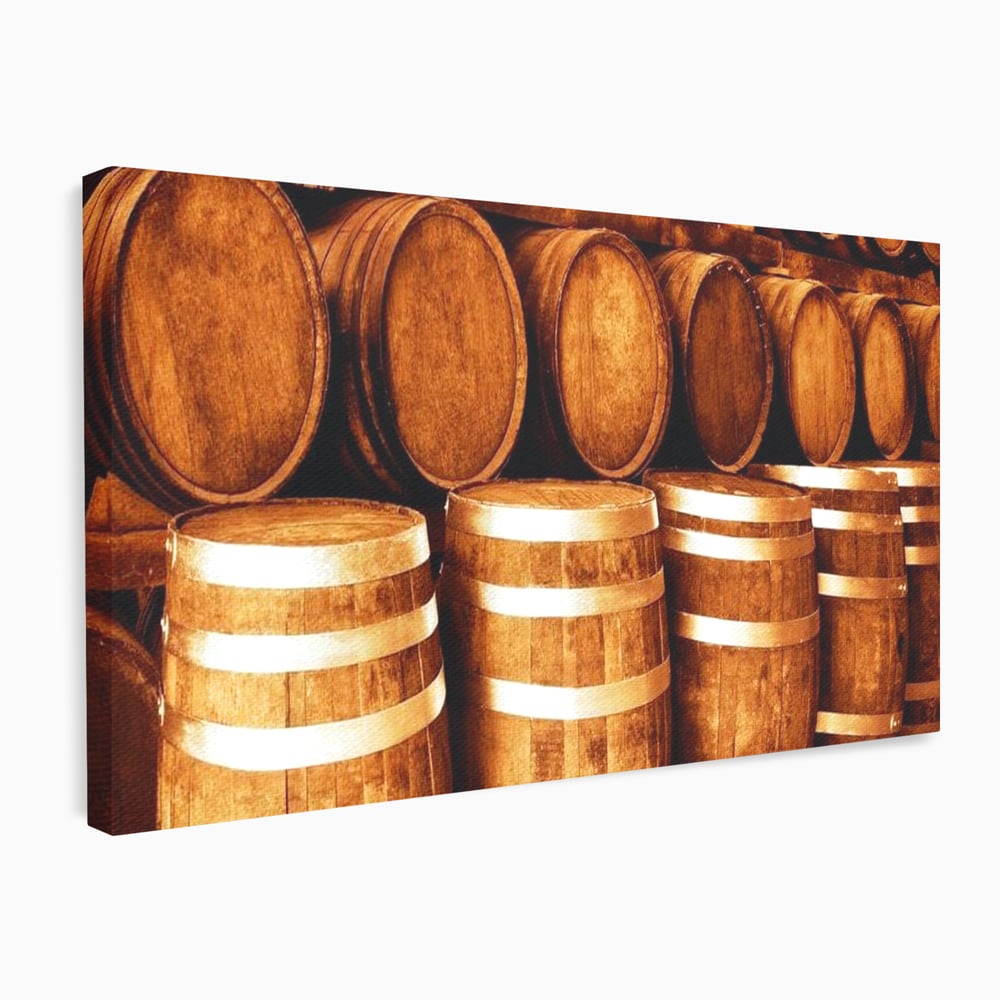 Tablou Canvas Premium, LuxCanva® N1063, Umbrele Cramei, Vin, Butoaie, Lemn, Bautura, Rustic, Traditional, Vintage, Crama, Degustare, Pivnita, Pub, Bar, Restaurant, Bucatarie