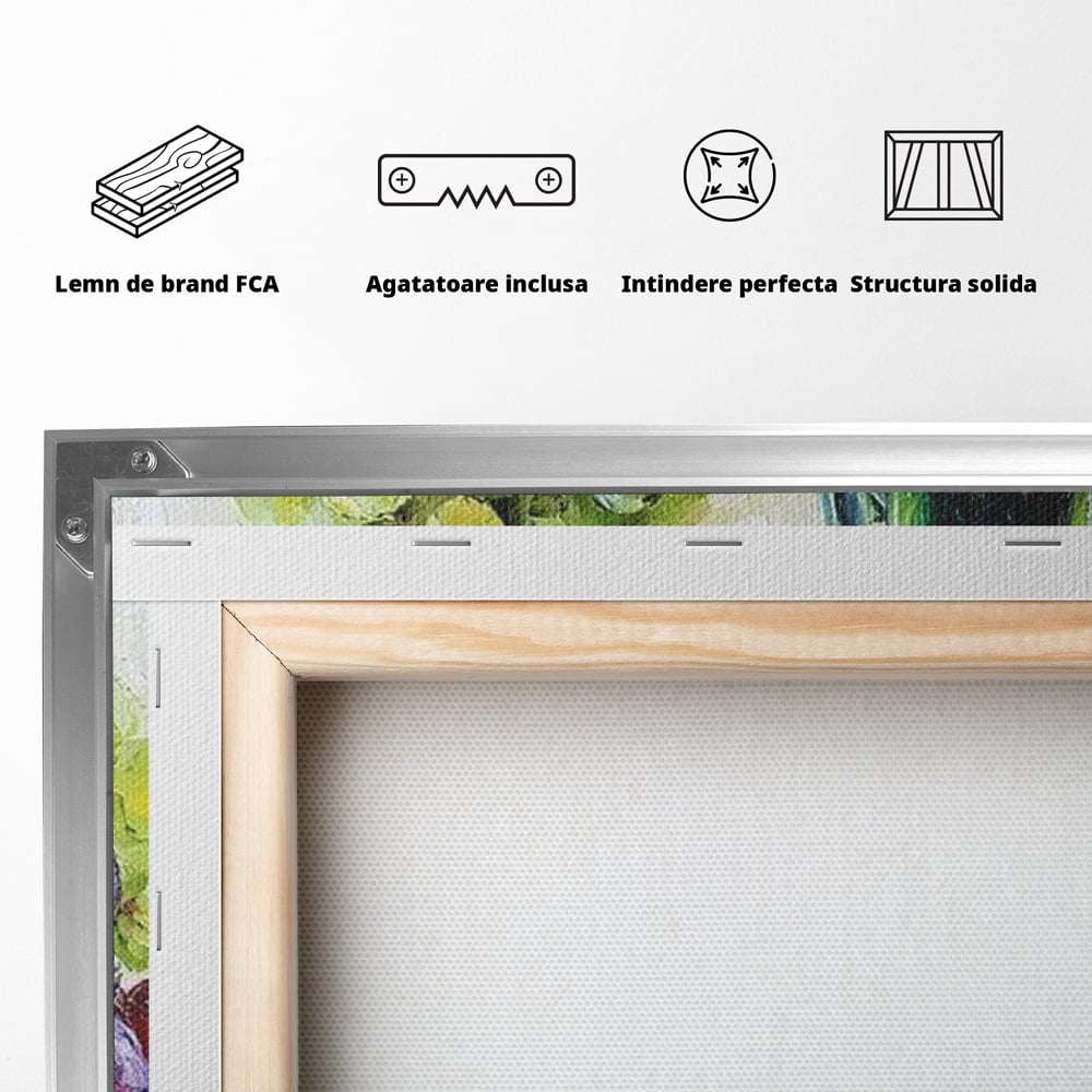 Leinwand Premium Canvas Wall Art, LuxCanva® N1064, Aromen Aromen, Trauben, Früchte, Glas, Wein, Getränk, Käse, Rustikal, Tradition, Köstlich, Essen, Restaurant, Küche