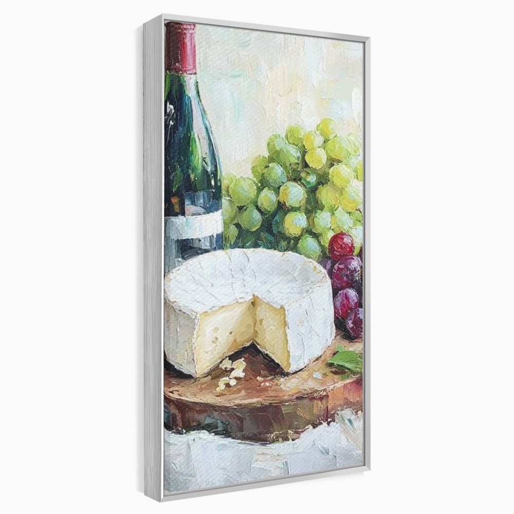 Leinwand Premium Canvas Wall Art, LuxCanva® N1064, Aromen Aromen, Trauben, Früchte, Glas, Wein, Getränk, Käse, Rustikal, Tradition, Köstlich, Essen, Restaurant, Küche