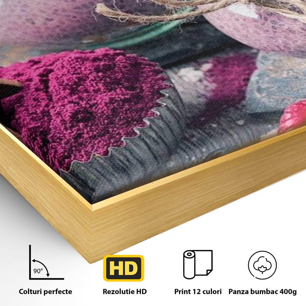 Premium-Leinwandbilder, LuxCanva® N1066, Beerengenuss, Dessert, Früchte, Samen, Chia, Himbeere, Heidelbeere, Brombeere, süß, gesund, natürlich, Restaurant, Küche