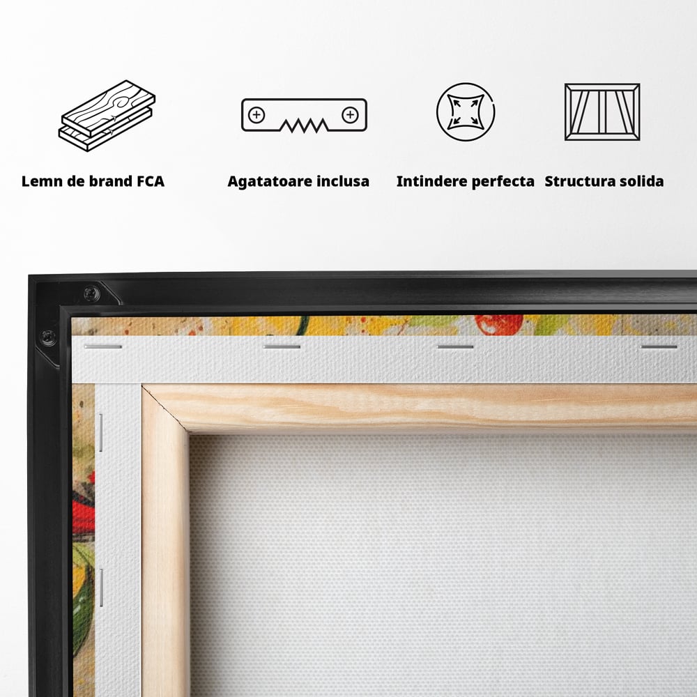 Tablou Canvas Premium, LuxCanva® N1073, Ritm Picant, Ardei, Picant, Iute, Legume, Gust, Aroma, Chili, Energie, Prospetime, Natural, Gastronomie, Restaurant, Bucatarie