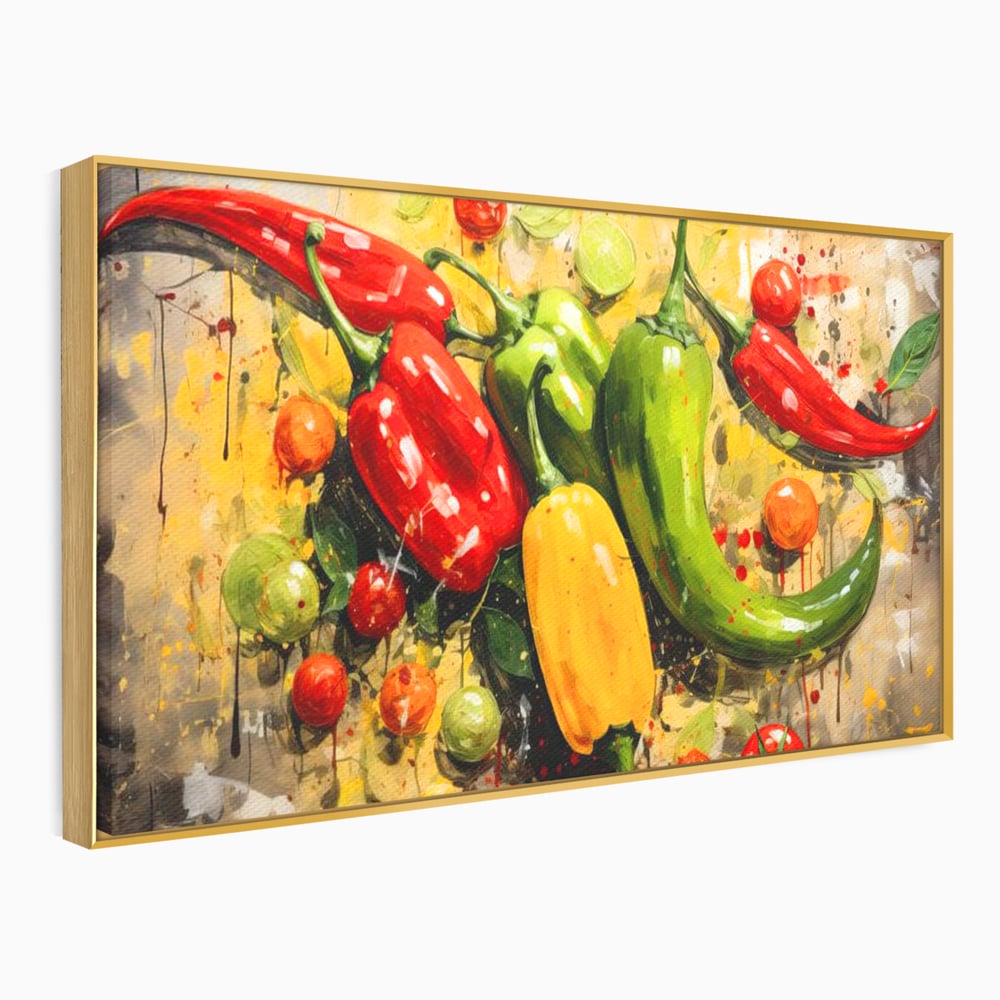 Tablou Canvas Premium, LuxCanva® N1073, Ritm Picant, Ardei, Picant, Iute, Legume, Gust, Aroma, Chili, Energie, Prospetime, Natural, Gastronomie, Restaurant, Bucatarie