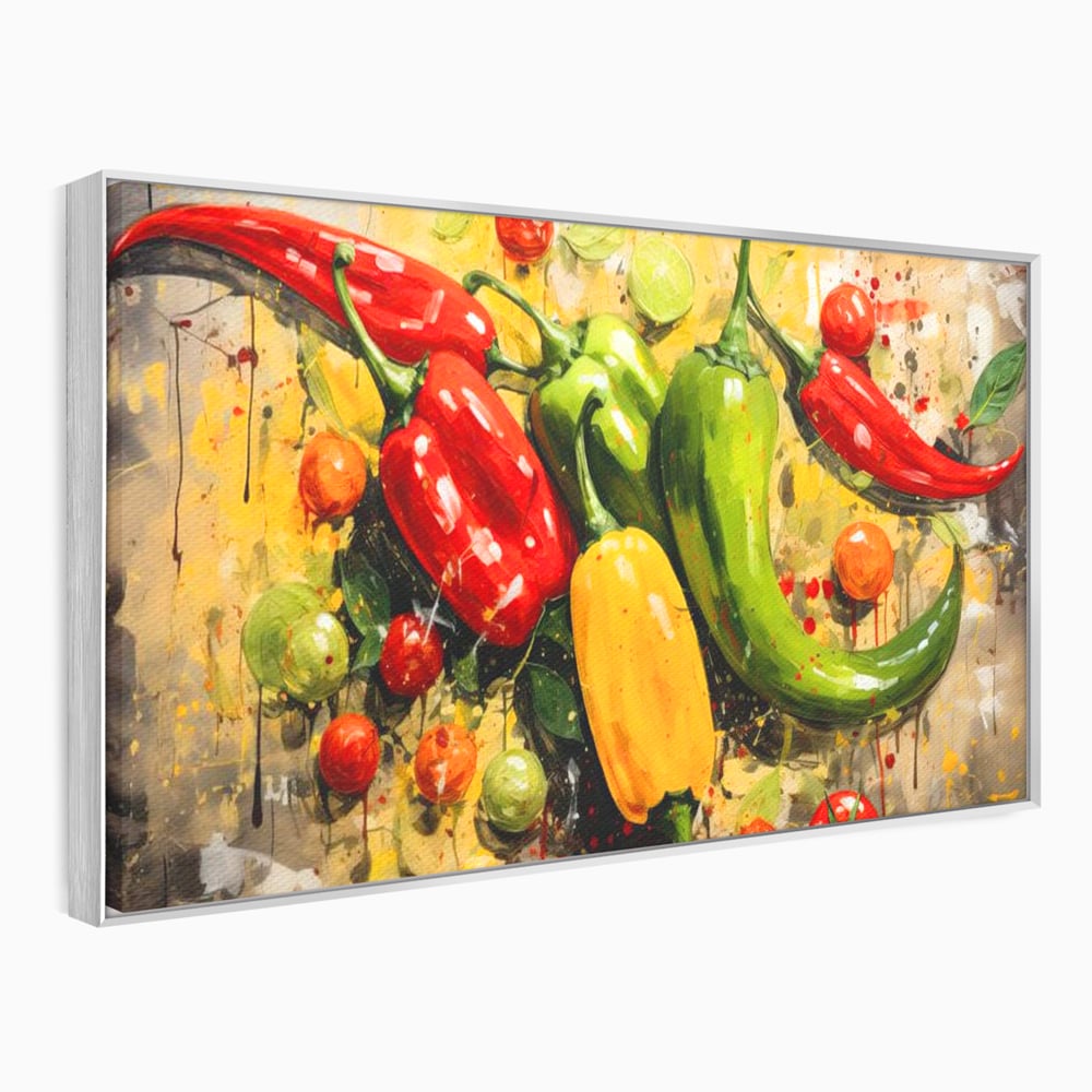 Tablou Canvas Premium, LuxCanva® N1073, Ritm Picant, Ardei, Picant, Iute, Legume, Gust, Aroma, Chili, Energie, Prospetime, Natural, Gastronomie, Restaurant, Bucatarie