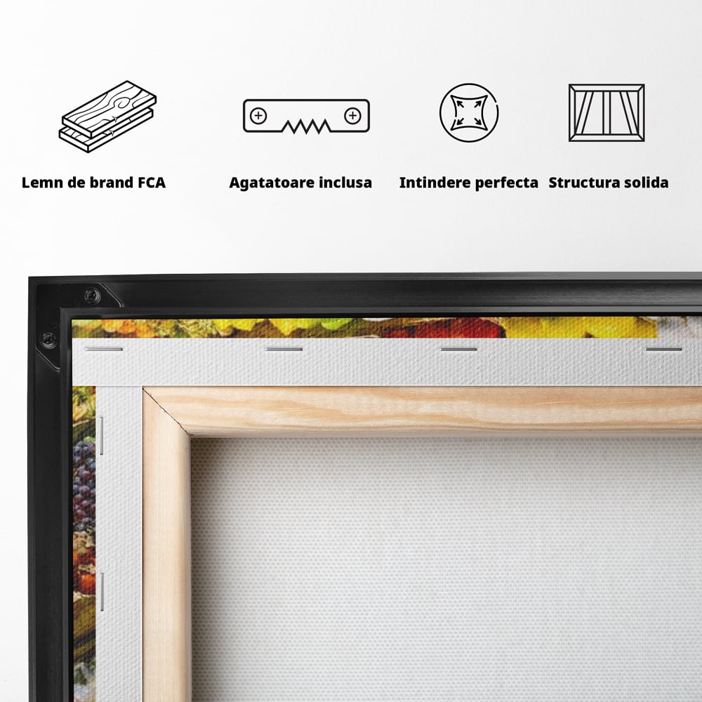 Leinwand Wandbilder Leinwand Premium, LuxCanva® N1076, Farbe Markt, Gemüse, Früchte, Ernte, Markt, Markt, Frische, Natürlich, Bio, Aromen, Überfluss, Restaurant, Küche