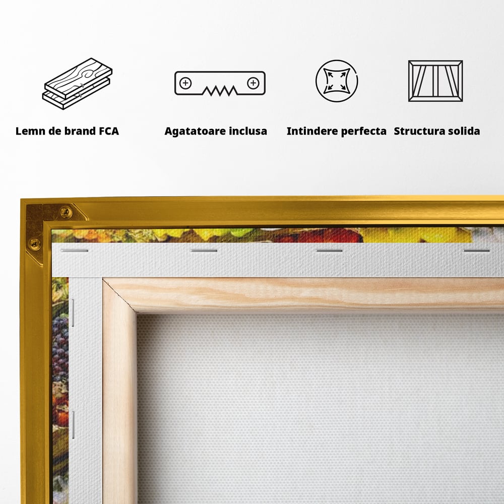 Leinwand Wandbilder Leinwand Premium, LuxCanva® N1076, Farbe Markt, Gemüse, Früchte, Ernte, Markt, Markt, Frische, Natürlich, Bio, Aromen, Überfluss, Restaurant, Küche