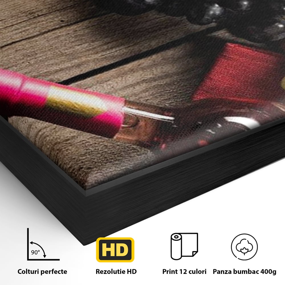 Leinwand Premium Canvas Wandkunst, LuxCanva® N1077, Verkostung, Rotwein, Flasche, Glas, Getränk, Trauben, Moment, Tradition, rustikal, Holz, Kneipe, Bar, Lounge, Restaurant, Küche