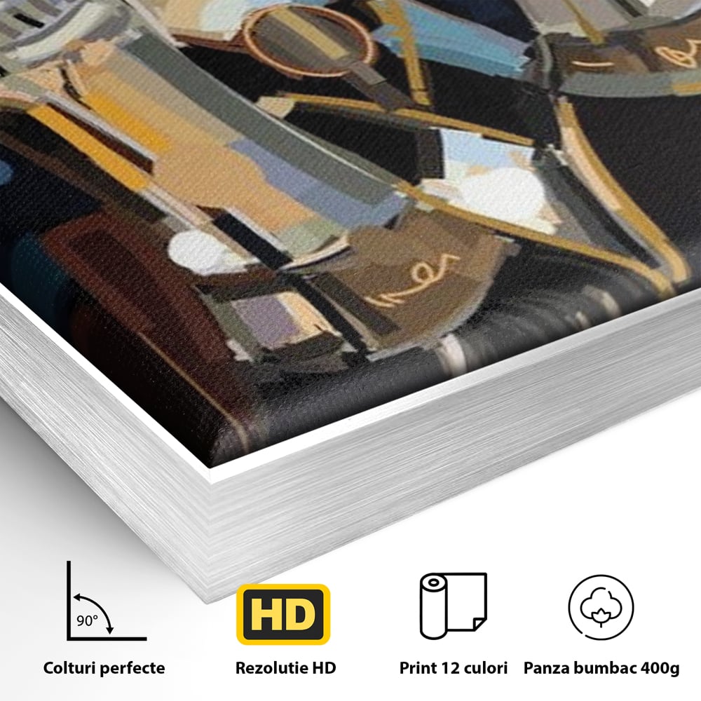 Tablou Canvas Premium, LuxCanva® N1081, Sclipiri de Cristal, Sticle, Sampanie, Arta Abstract, Lux, Petrecere, Festiv, Sarbatoare, Pub, Bar, Lounge, Restaurant, Bucatarie