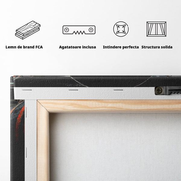 Tablou Canvas Premium, LuxCanva® N1084, Povestea Cramei, Butoi, Lemn, Vin, Bautura, Traditie, Rustic, Aroma, Secrete, Mister, Pivnita, Esenta, Pub, Bar, Restaurant, Bucatarie