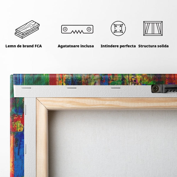 Leinwand Premium Canvas Wall Art, LuxCanva® N1090, Fermentierte Galerie, Flaschen, Wein, Graffiti, Getränk, Lebendige Farben, Abstrakt, Modern, Pop Art, Pub, Bar, Lounge, Restaurant, Küche