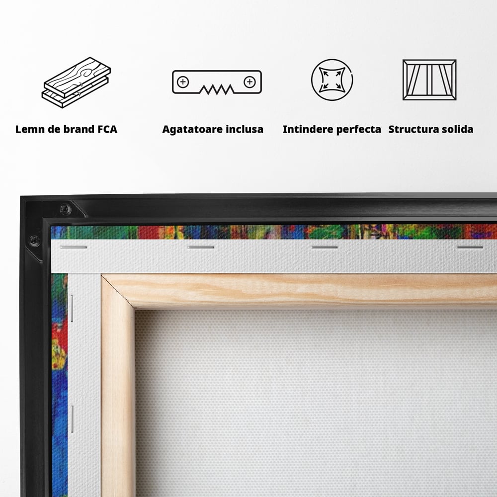 Leinwand Premium Canvas Wall Art, LuxCanva® N1090, Fermentierte Galerie, Flaschen, Wein, Graffiti, Getränk, Lebendige Farben, Abstrakt, Modern, Pop Art, Pub, Bar, Lounge, Restaurant, Küche