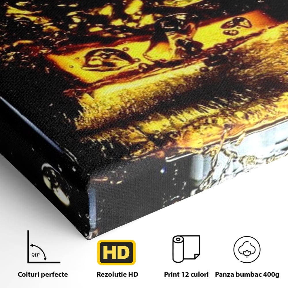Leinwand Premium Canvas Wall Art, LuxCanva® N1092, Taste of the Moment, Whisky, Getränk, Schluck, Glas, erfrischend, intensiv, Luxus, elegant, anspruchsvoll, Pub, Bar, Lounge, Restaurant, Küche