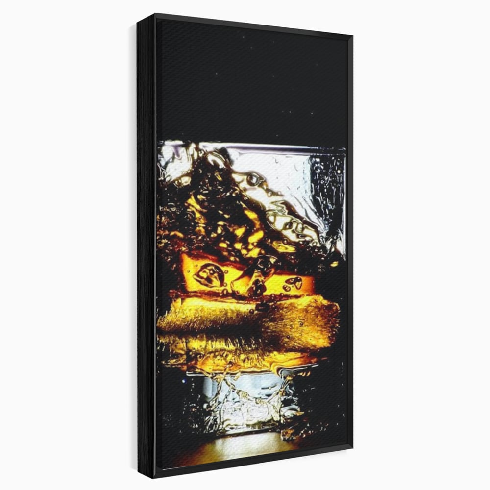 Leinwand Premium Canvas Wall Art, LuxCanva® N1092, Taste of the Moment, Whisky, Getränk, Schluck, Glas, erfrischend, intensiv, Luxus, elegant, anspruchsvoll, Pub, Bar, Lounge, Restaurant, Küche
