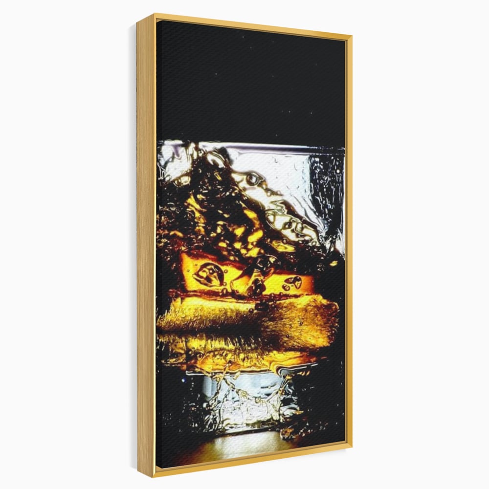 Leinwand Premium Canvas Wall Art, LuxCanva® N1092, Taste of the Moment, Whisky, Getränk, Schluck, Glas, erfrischend, intensiv, Luxus, elegant, anspruchsvoll, Pub, Bar, Lounge, Restaurant, Küche