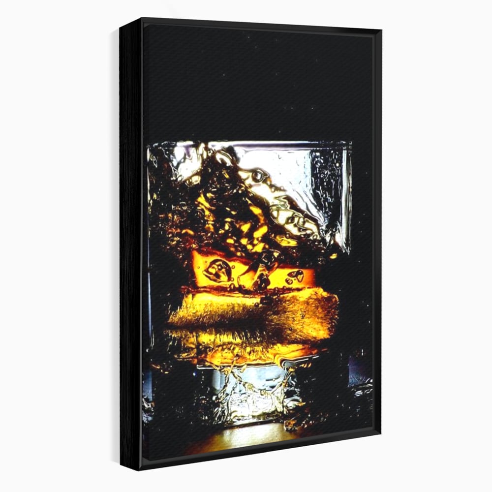 Leinwand Premium Canvas Wall Art, LuxCanva® N1092, Taste of the Moment, Whisky, Getränk, Schluck, Glas, erfrischend, intensiv, Luxus, elegant, anspruchsvoll, Pub, Bar, Lounge, Restaurant, Küche