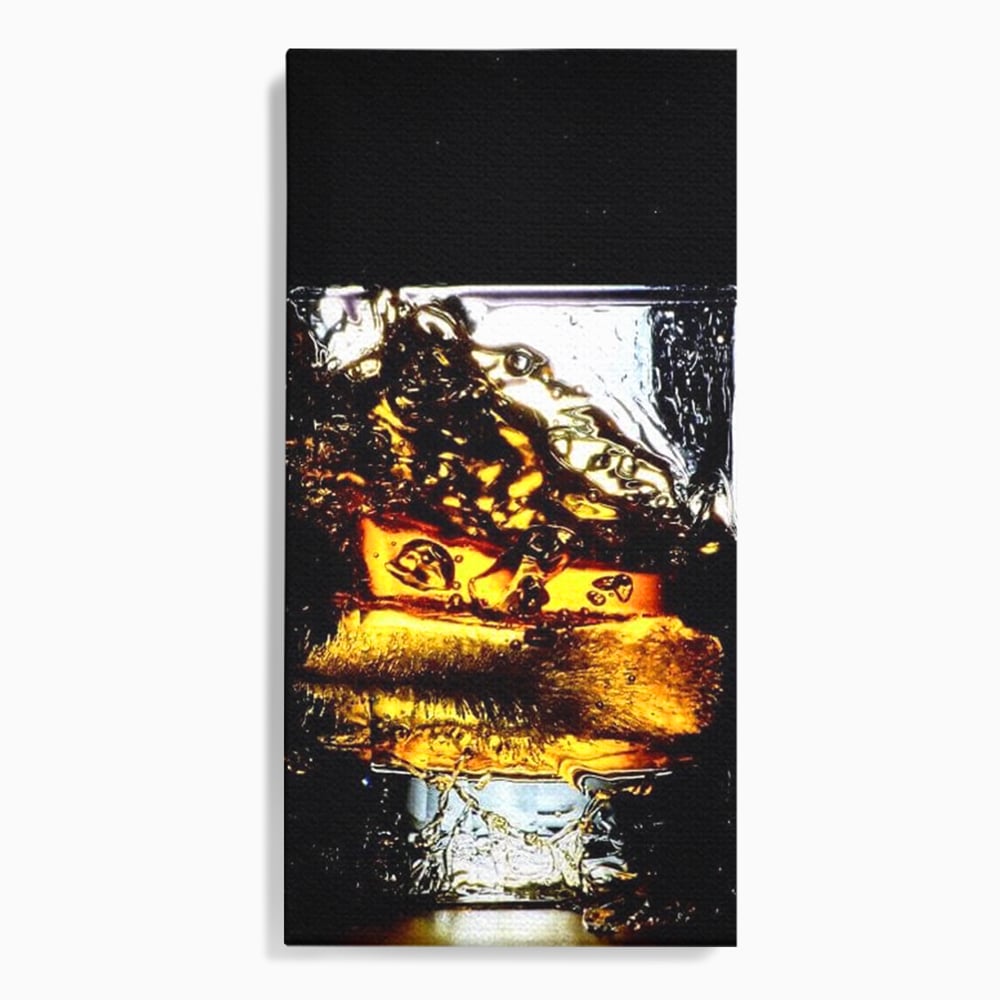 Leinwand Premium Canvas Wall Art, LuxCanva® N1092, Taste of the Moment, Whisky, Getränk, Schluck, Glas, erfrischend, intensiv, Luxus, elegant, anspruchsvoll, Pub, Bar, Lounge, Restaurant, Küche