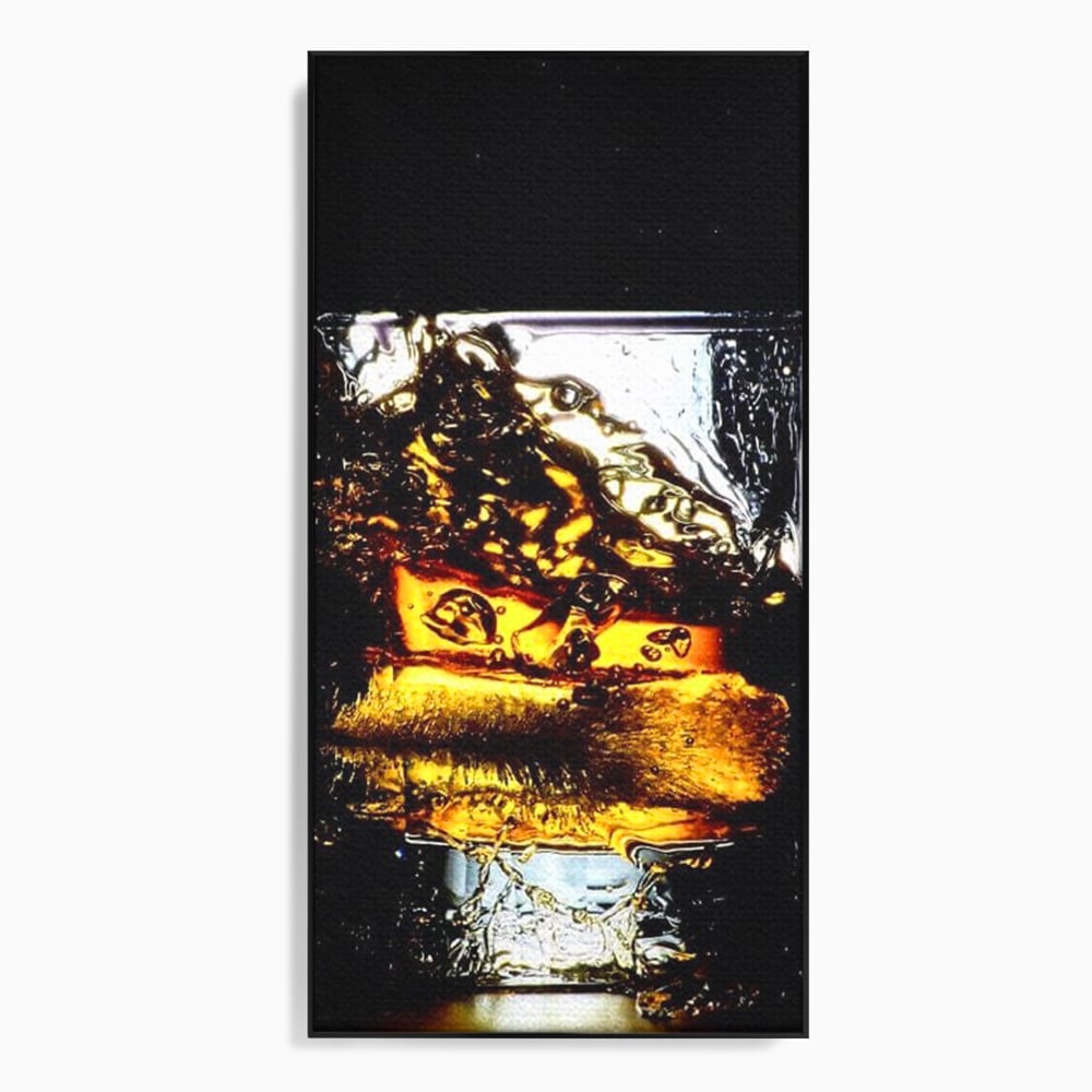 Leinwand Premium Canvas Wall Art, LuxCanva® N1092, Taste of the Moment, Whisky, Getränk, Schluck, Glas, erfrischend, intensiv, Luxus, elegant, anspruchsvoll, Pub, Bar, Lounge, Restaurant, Küche