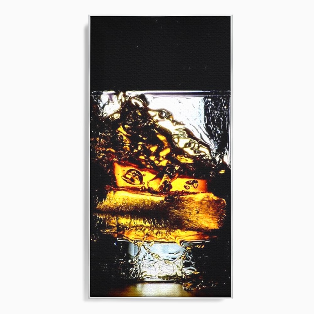 Leinwand Premium Canvas Wall Art, LuxCanva® N1092, Taste of the Moment, Whisky, Getränk, Schluck, Glas, erfrischend, intensiv, Luxus, elegant, anspruchsvoll, Pub, Bar, Lounge, Restaurant, Küche