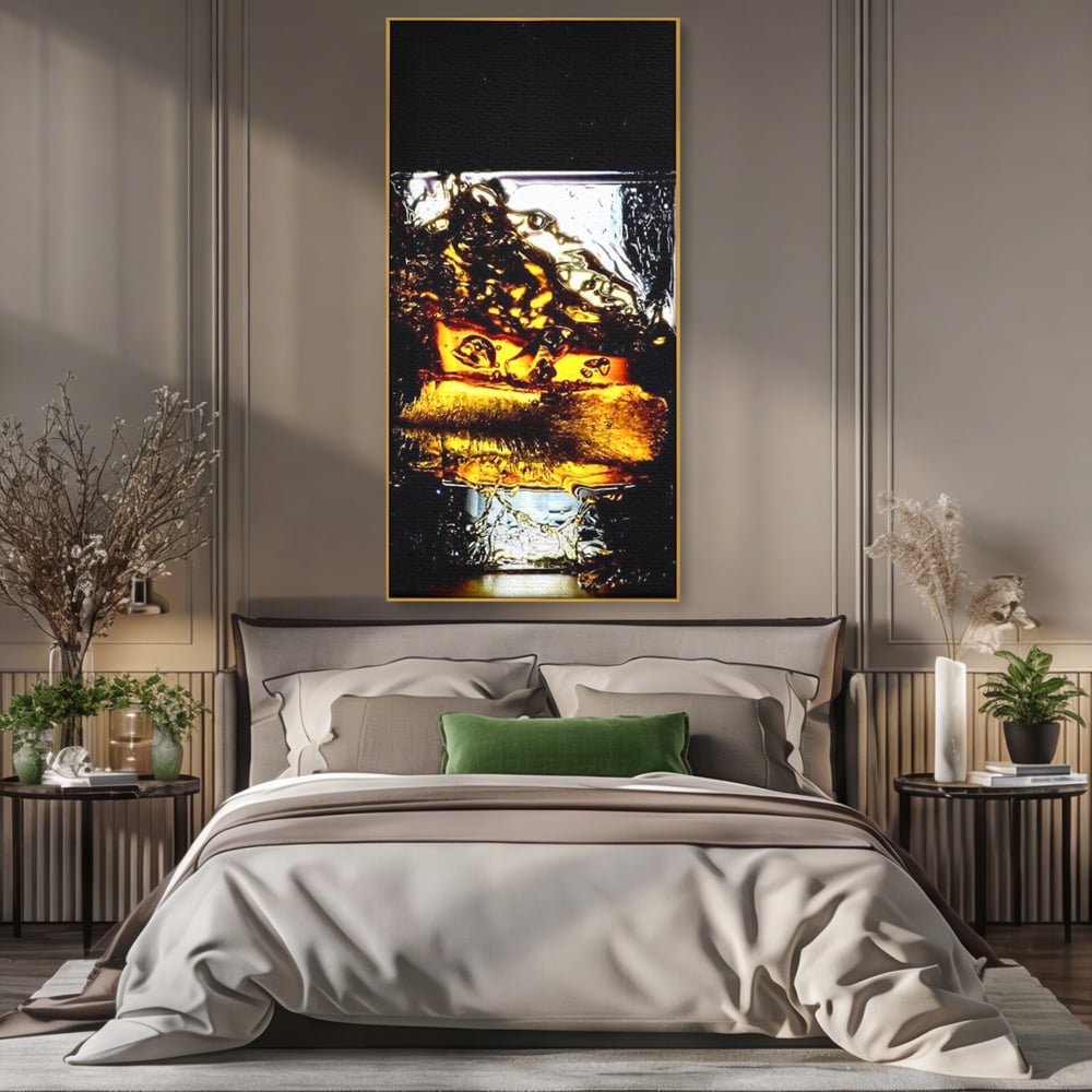 Leinwand Premium Canvas Wall Art, LuxCanva® N1092, Taste of the Moment, Whisky, Getränk, Schluck, Glas, erfrischend, intensiv, Luxus, elegant, anspruchsvoll, Pub, Bar, Lounge, Restaurant, Küche