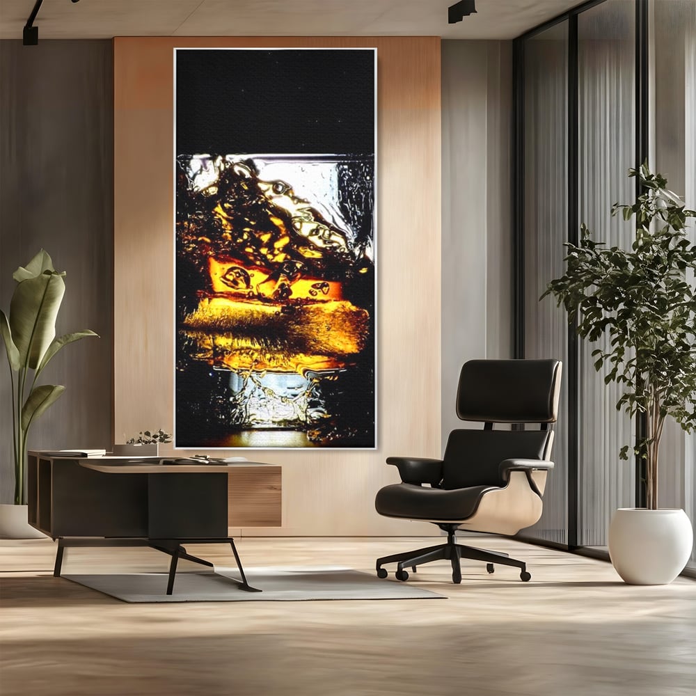 Leinwand Premium Canvas Wall Art, LuxCanva® N1092, Taste of the Moment, Whisky, Getränk, Schluck, Glas, erfrischend, intensiv, Luxus, elegant, anspruchsvoll, Pub, Bar, Lounge, Restaurant, Küche