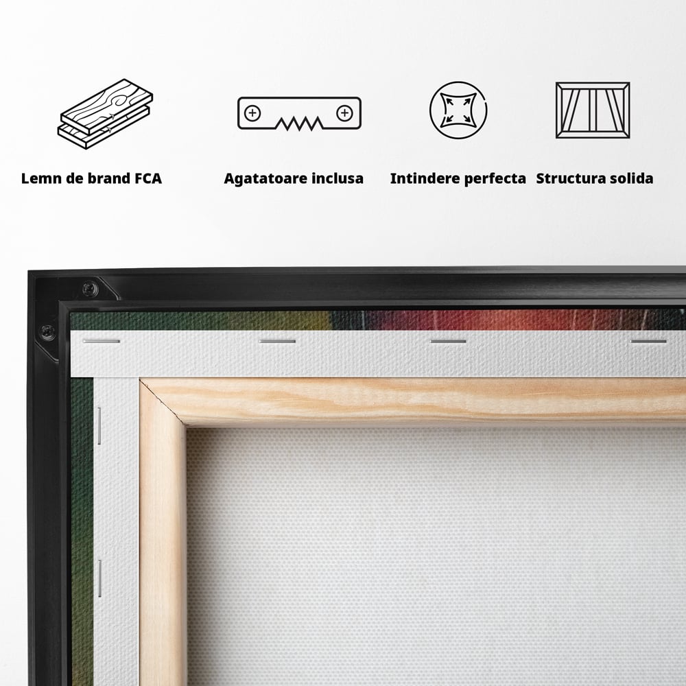 Tablou Canvas Premium, LuxCanva® N1094, Ganduri in Miez de Noapte, Sticle, Vin Rosu, Bautura, Lampa, Lumina, Cozy, Rasfat, Seara, Pub, Lounge, Bar, Restaurant, Bucatarie