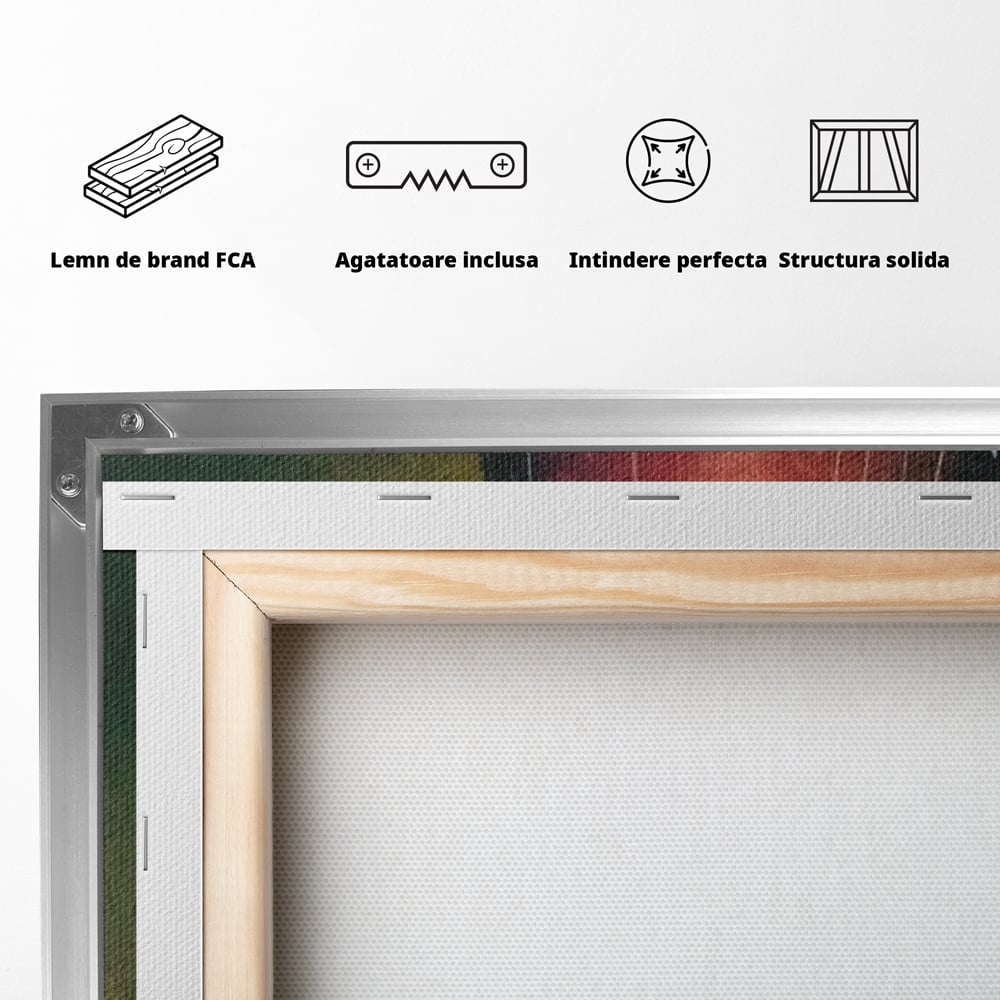 Tablou Canvas Premium, LuxCanva® N1094, Ganduri in Miez de Noapte, Sticle, Vin Rosu, Bautura, Lampa, Lumina, Cozy, Rasfat, Seara, Pub, Lounge, Bar, Restaurant, Bucatarie