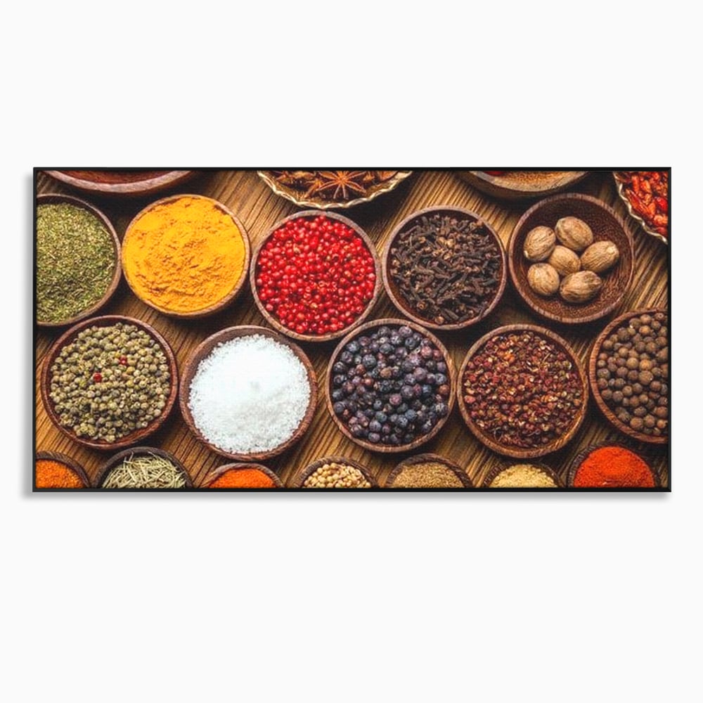 Leinwand Premium Canvas Wall Art, LuxCanva® N1098, World Cuisine, Gewürze, Gewürze, Geschmack, Orientalisch, Zutaten, Rezepte, Rezepte Rezepte, Traditionell, Vielfalt, Restaurant, Küche
