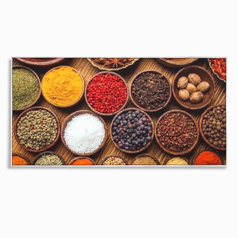 Leinwand Premium Canvas Wall Art, LuxCanva® N1098, World Cuisine, Gewürze, Gewürze, Geschmack, Orientalisch, Zutaten, Rezepte, Rezepte Rezepte, Traditionell, Vielfalt, Restaurant, Küche