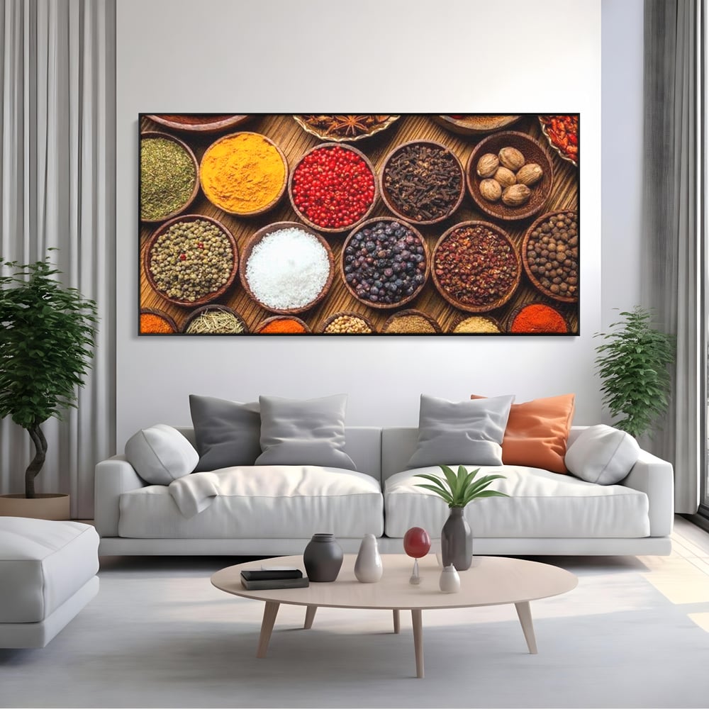 Leinwand Premium Canvas Wall Art, LuxCanva® N1098, World Cuisine, Gewürze, Gewürze, Geschmack, Orientalisch, Zutaten, Rezepte, Rezepte Rezepte, Traditionell, Vielfalt, Restaurant, Küche
