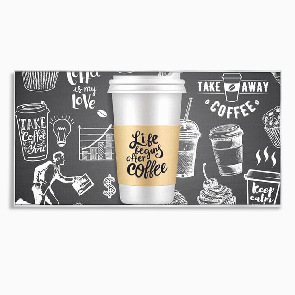 Tablou Canvas Premium, LuxCanva® N1102, Ziua Incepe cu o Cafea, Espresso, Cappuccino, Barista, Energie, Dimineata, Vibe, Modern, Urban, Cafenea, Pub, Bar, Lounge, Restaurant, Bucatarie