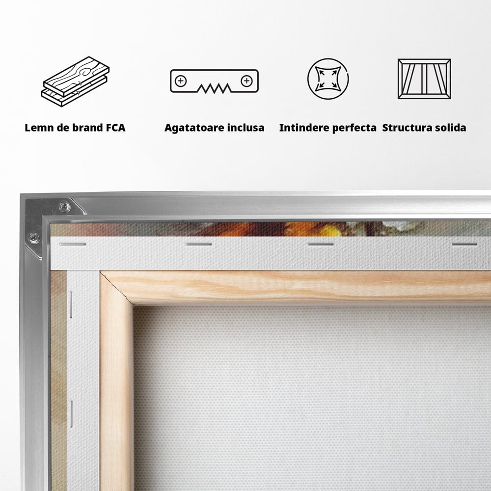 Tablou Canvas Premium, LuxCanva® N1103, In Cinstea Artei, Pahar, Vaza, Flori, Pictura, Abstract, Fructe, Bautura, Umbre, Petale, Pub, Lounge, Bar, Restaurant, Bucatarie