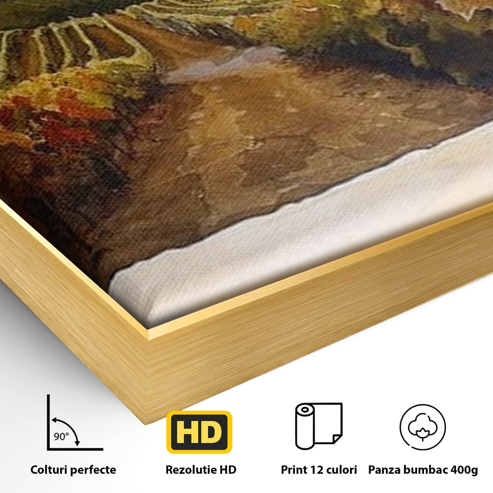 Tablou Canvas Premium, LuxCanva® N1104, Povestiri din Vie, Vin Rosu, Bautura, Pahar, Struguri, Fructe, Frunze, Vita, Traditie, Natural, Peisaj, Pub, Lounge, Bar, Restaurant, Bucatarie