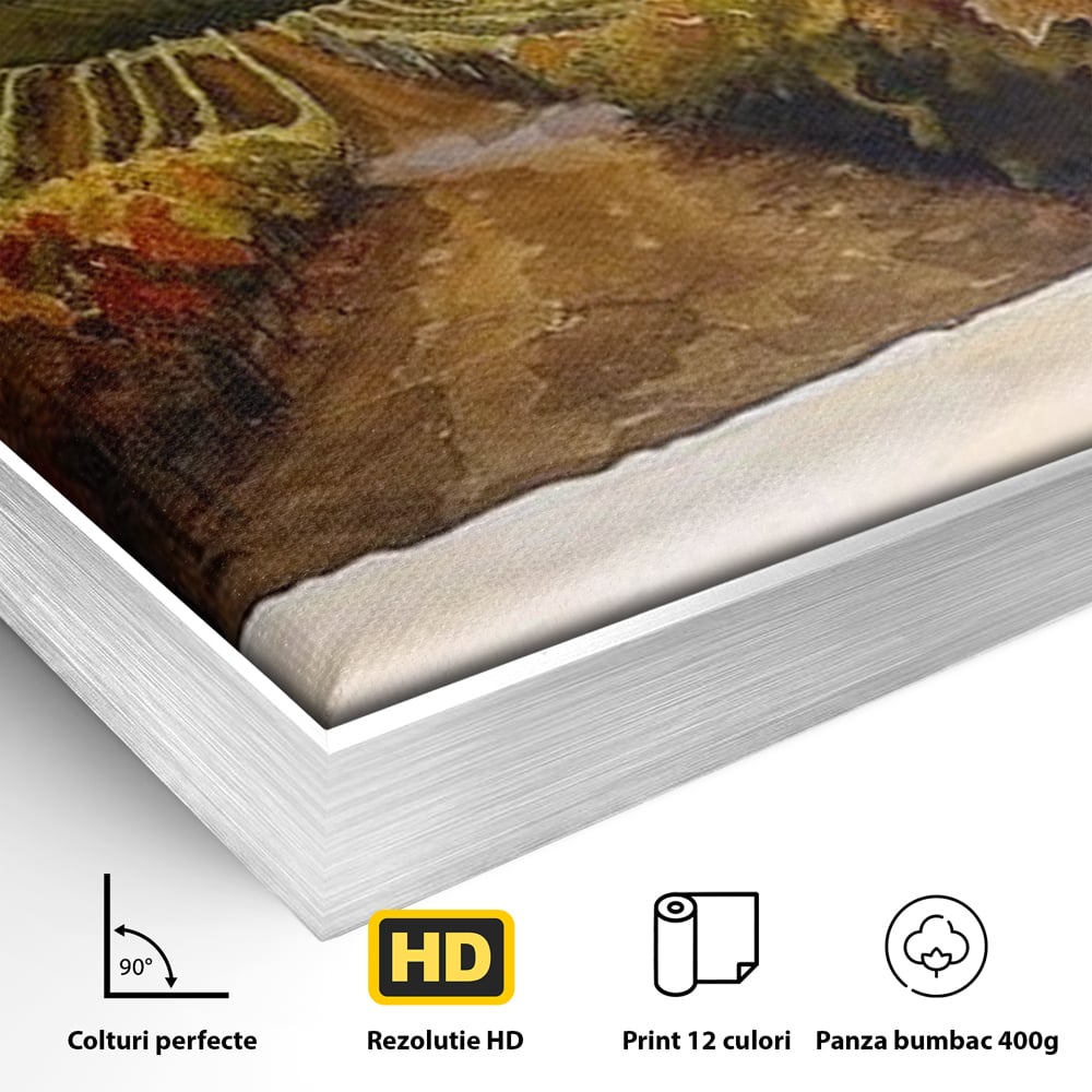 Tablou Canvas Premium, LuxCanva® N1104, Povestiri din Vie, Vin Rosu, Bautura, Pahar, Struguri, Fructe, Frunze, Vita, Traditie, Natural, Peisaj, Pub, Lounge, Bar, Restaurant, Bucatarie