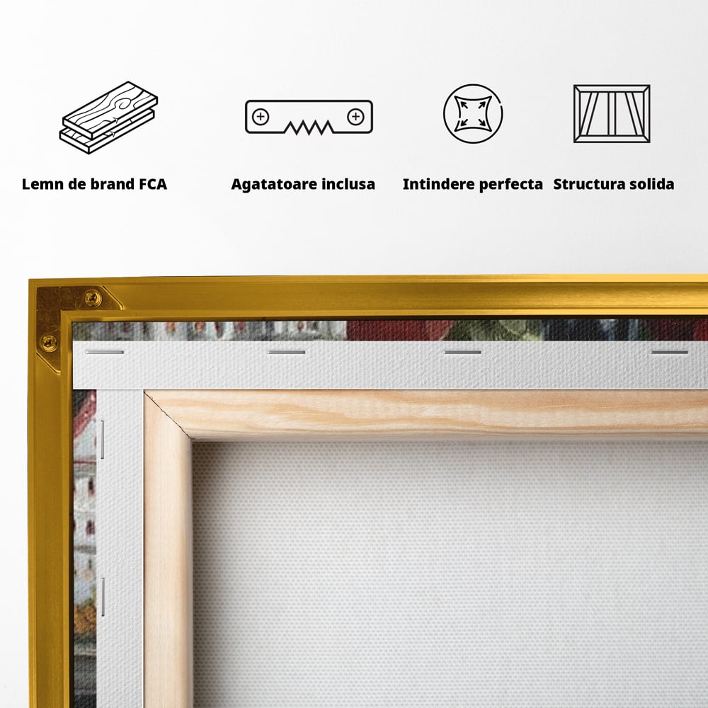 Leinwand Premium Canvas Wall Art, LuxCanva® N1105, Sonnenuntergang in der Altstadt, Altstadt, Festung, Romantik, Stadt, See, Rotwein, Glas, Getränk, Getränke, Trauben, Glas, Kneipe, Lounge, Bar, Restaurant, Restaurant, Küche
