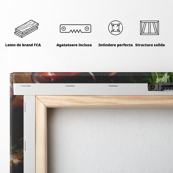 Leinwand Premium Leinwandbild, LuxCanva® N1112, Orientalische Köstlichkeiten, Lebensmittel, Rezept, Asiatisch, Koreanisch, Reis, Gemüse, Exotisch, Köstlich, Zutaten, Gastronomie, Restaurant, Küche