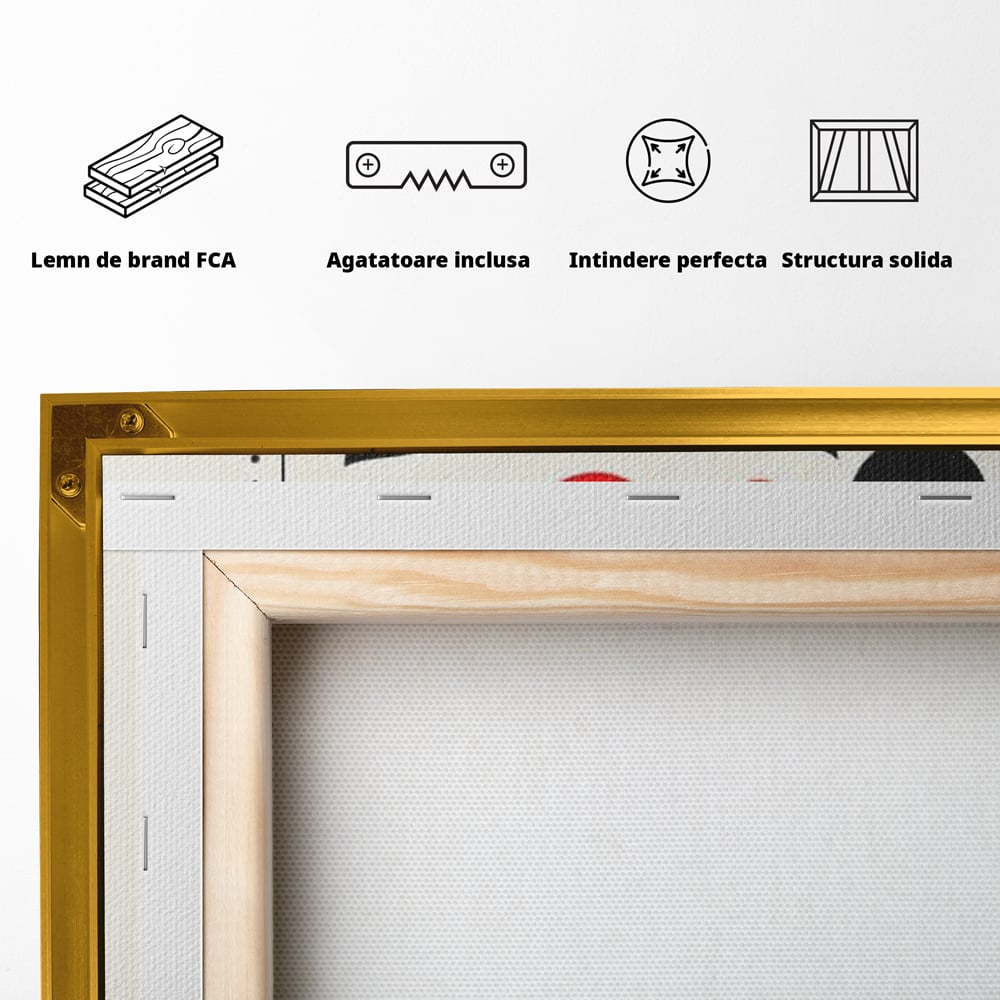 Leinwand Premium Canvas Wall Art, LuxCanva® N1113, Abstrakt und fruchtig, Meer, Obst, Design, Farben, Linien, Kreise, Geometrie, Modern, Minimalistisch, Restaurant, Küche