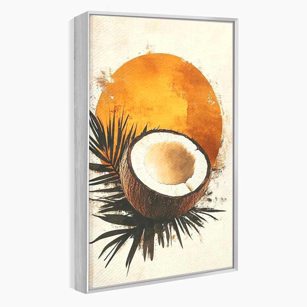 Tablou Canvas Premium, LuxCanva® N1114, Esenta de Cocos, Exotic, Tropical, Vacanta, Soare, Insula, Cocos, Fruct, Palmier, Frunze, Dulce, Pub, Lounge, Bar, Restaurant, Bucatarie