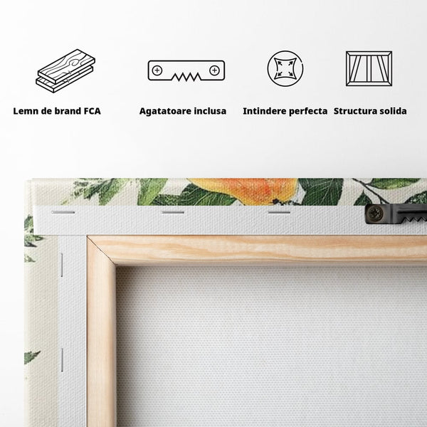 Tablou Canvas Premium, LuxCanva® N1115, Aroma de Papaya, Fruct, Frunze, Seminte, Proaspat, Tropical, Exotic, Natural, Organic, Deliciu, Pub, Lounge, Bar, Restaurant, Bucatarie