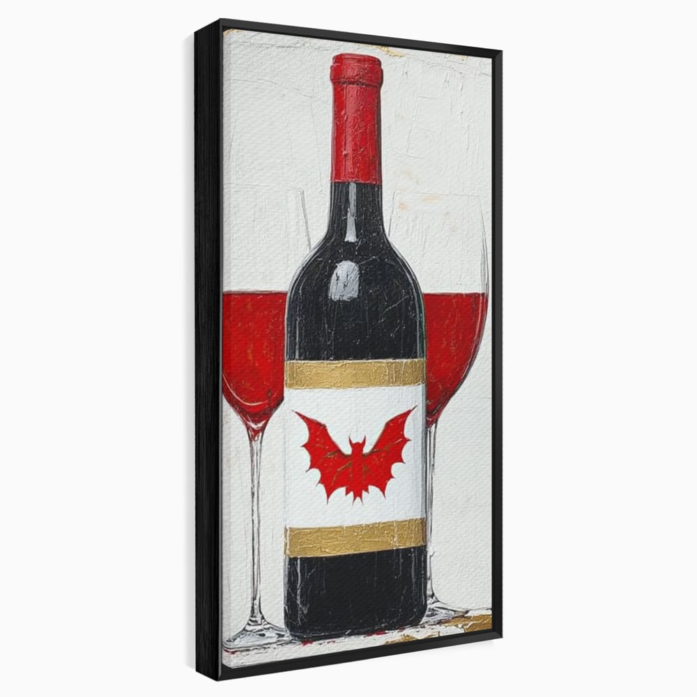 Leinwand Premium Canvas Wandkunst, LuxCanva® N1116, Ewige Nacht Wein, Rotwein, Getränk, Glas, Glas, lila, Gläser, golden, vampirisch, gotisch, Pub, Lounge, Bar, Restaurant, Küche