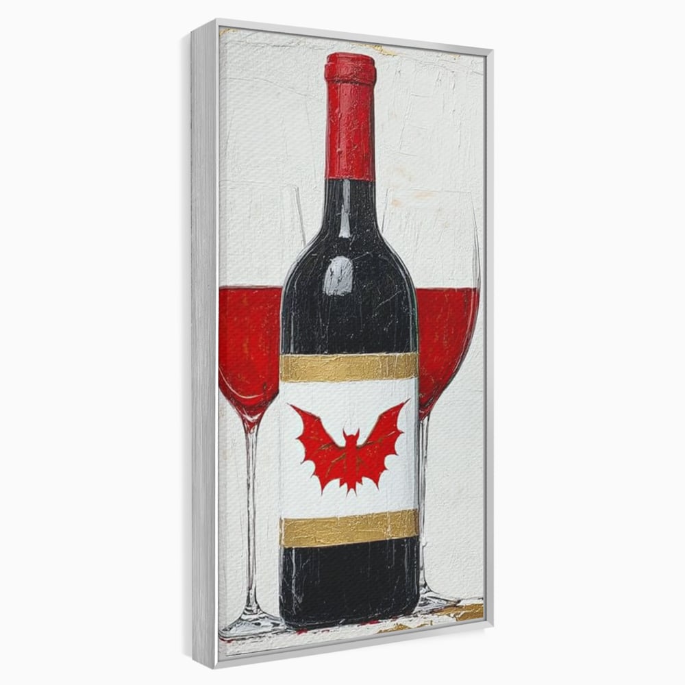 Leinwand Premium Canvas Wandkunst, LuxCanva® N1116, Ewige Nacht Wein, Rotwein, Getränk, Glas, Glas, lila, Gläser, golden, vampirisch, gotisch, Pub, Lounge, Bar, Restaurant, Küche