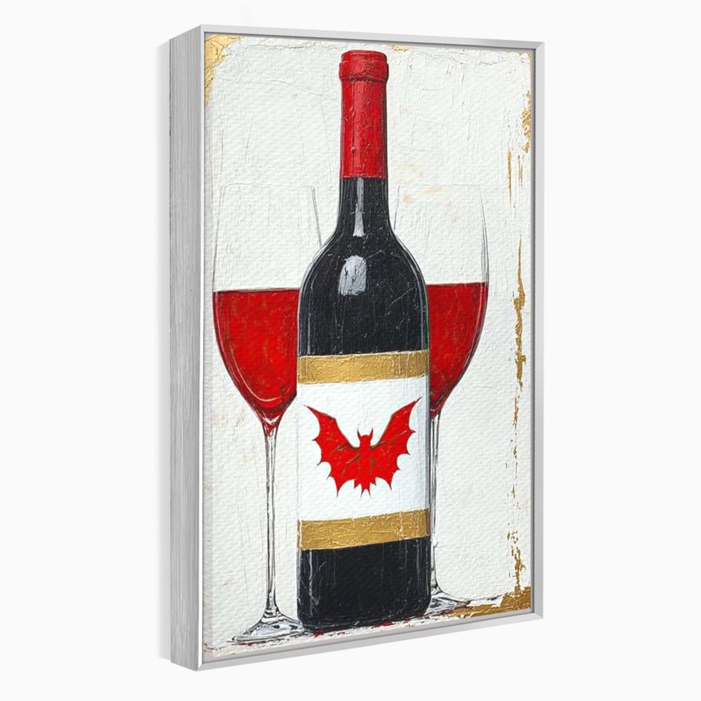 Leinwand Premium Canvas Wandkunst, LuxCanva® N1116, Ewige Nacht Wein, Rotwein, Getränk, Glas, Glas, lila, Gläser, golden, vampirisch, gotisch, Pub, Lounge, Bar, Restaurant, Küche