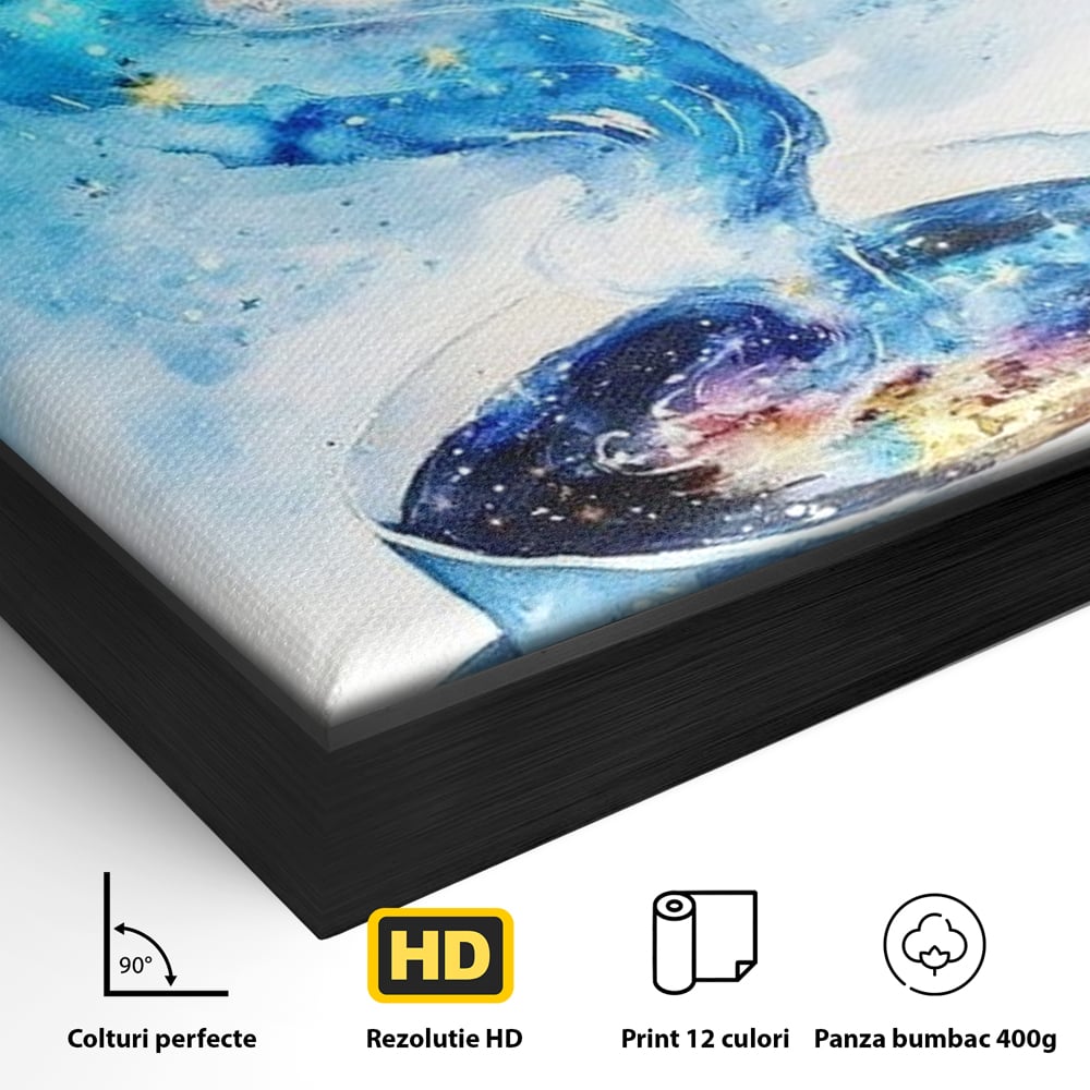 Leinwand Premium Canvas Wall Art, LuxCanva® N1119, Astral Dreams Cafe, Sterne, Unendlichkeit, Astral, himmlisch, Traum, Kaffee, Tasse, Universum, Galaxie, Energie, Café, Kneipe, Lounge, Bar, Restaurant, Bar, Restaurant, Küche
