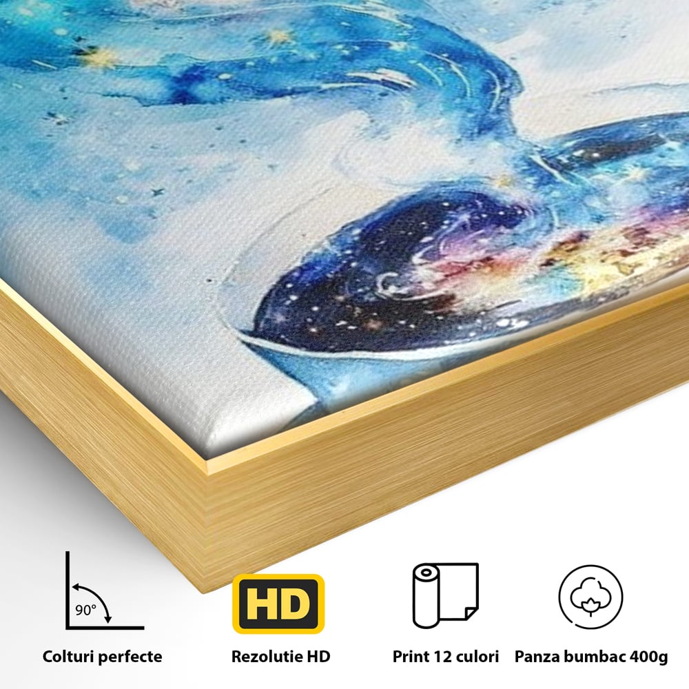 Leinwand Premium Canvas Wall Art, LuxCanva® N1119, Astral Dreams Cafe, Sterne, Unendlichkeit, Astral, himmlisch, Traum, Kaffee, Tasse, Universum, Galaxie, Energie, Café, Kneipe, Lounge, Bar, Restaurant, Bar, Restaurant, Küche